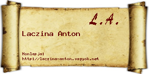 Laczina Anton névjegykártya